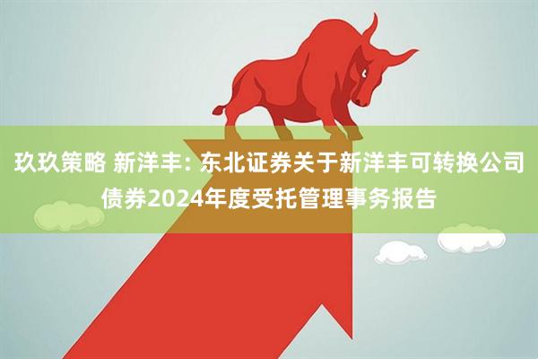 玖玖策略 新洋丰: 东北证券关于新洋丰可转换公司债券2024年度受托管理事务报告