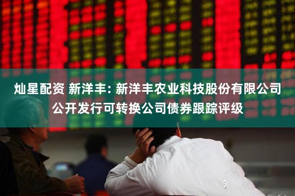 灿星配资 新洋丰: 新洋丰农业科技股份有限公司公开发行可转换公司债券跟踪评级